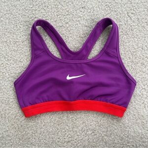 Nike Purple and Red Dri-Fit Sports Bra